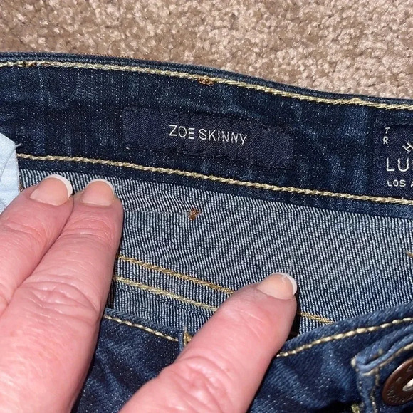 Lucky Brand Zoe Big Girls Skinny Jeans Dark Wash - size 14 - Y - Picture 4 of 6